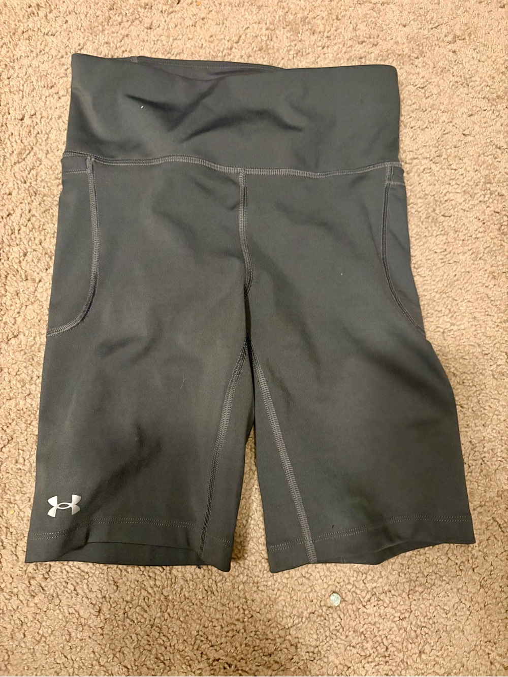 Under Armour Black Women's High-Rise Bike Shorts